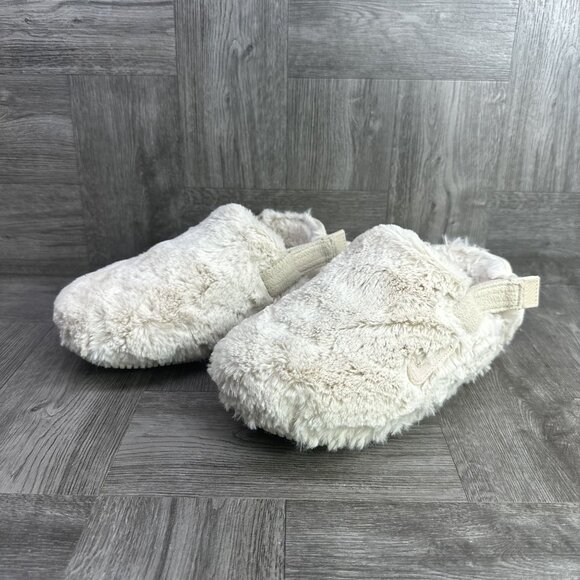Nike Calm Mule SE Women's size 8 Ivory Faux Fur Slingback Sandals - Picture 3 of 8